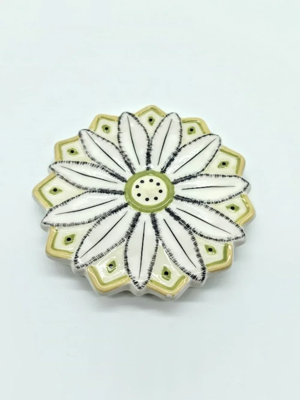 Boxed Set of 4 Flora Rosa Ceramic Mini Plates NIB